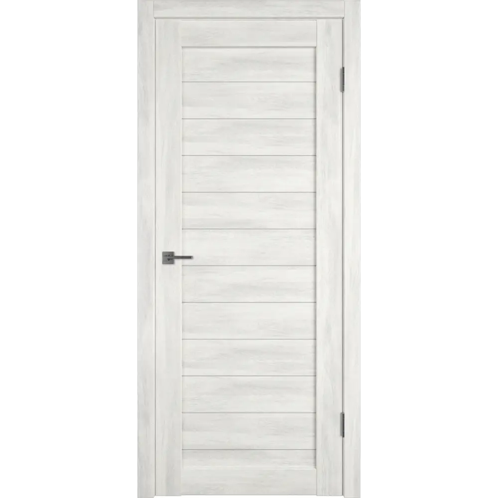 Фото Комплект межкомнатной двери VFD Atum х6 глухая 200x80см шпон цвет nord vellum с коробом и наличниками Фото Комплект межкомнатной двери VFD Atum х6 глухая 200x80см шпон цвет nord vellum с коробом и наличниками