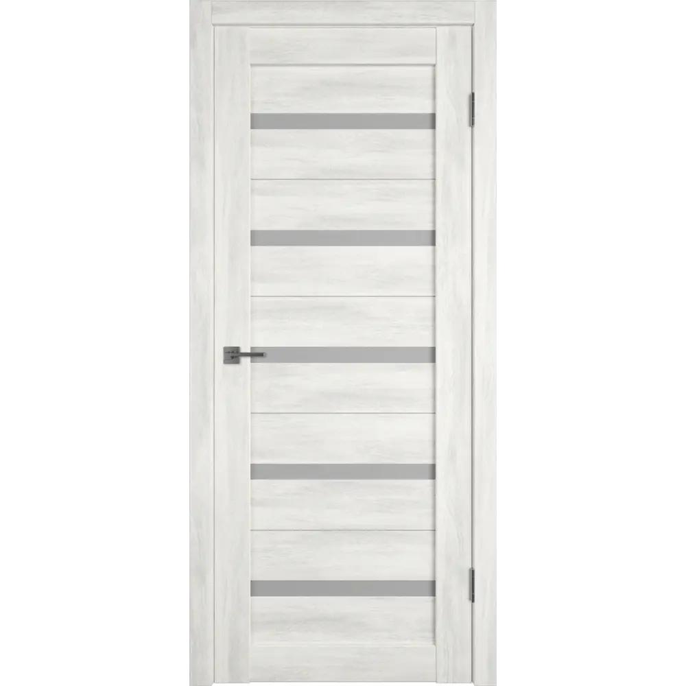 Фото Комплект межкомнатной двери VFD Atum х7 остеклённая 200x90см Шпон цвет Nord vellum (white cloud) с коробом и наличниками Фото Комплект межкомнатной двери VFD Atum х7 остеклённая 200x90см Шпон цвет Nord vellum (white cloud) с коробом и наличниками