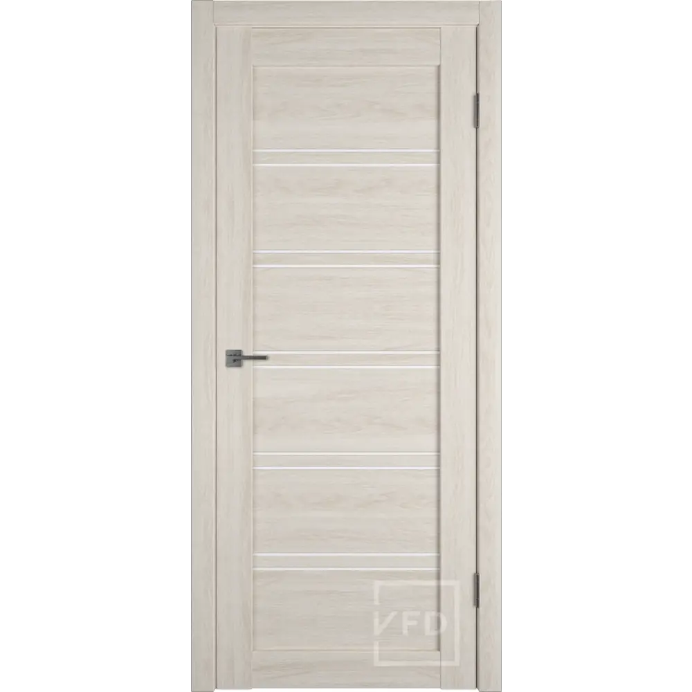 Фото Комплект межкомнатной двери VFD Atum pro x28 остеклённая 200x70см Шпон цвет Scansom Oak (White cloud) с коробом и наличниками Фото Комплект межкомнатной двери VFD Atum pro x28 остеклённая 200x70см Шпон цвет Scansom Oak (White cloud) с коробом и наличниками