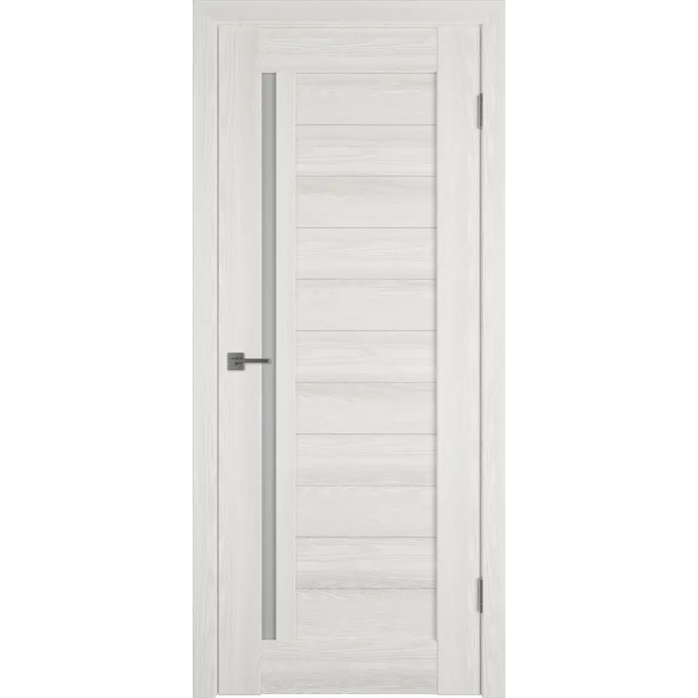 Фото Комплект межкомнатной двери VFD Atum х9 остеклённая 200x80см Шпон цвет Shimmer (Bianco) white cloud с коробом и наличниками Фото Комплект межкомнатной двери VFD Atum х9 остеклённая 200x80см Шпон цвет Shimmer (Bianco) white cloud с коробом и наличниками