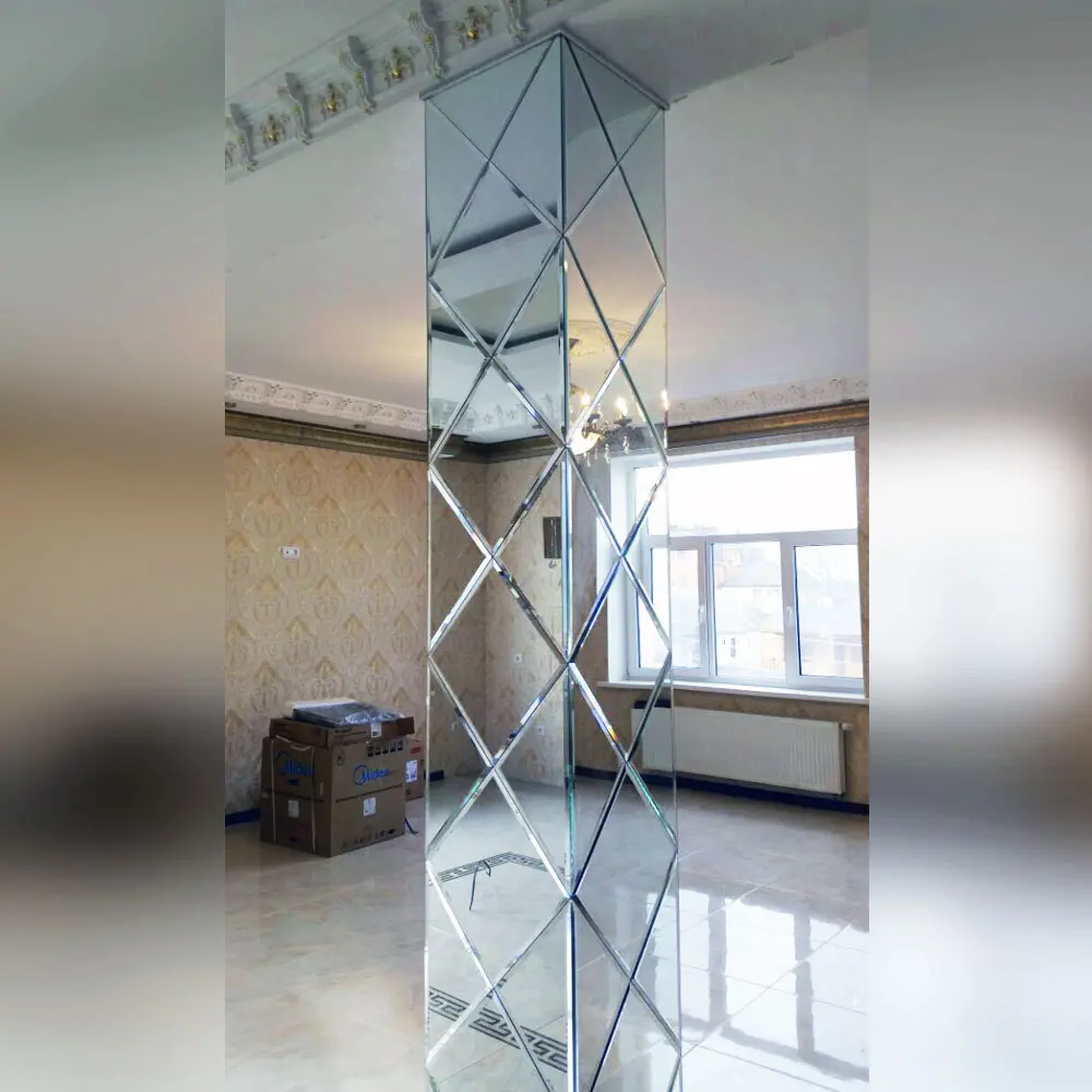 Фото 3 Треугольная зеркальная плитка Плиткадекор 25x25 см с фацетом 10 мм 8 штук Фото 3 Треугольная зеркальная плитка Плиткадекор 25x25 см с фацетом 10 мм 8 штук