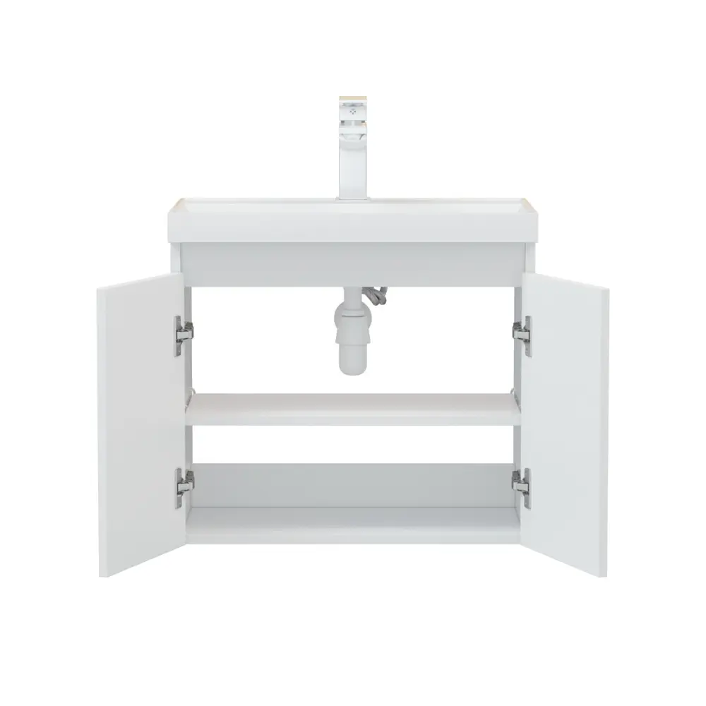 Фото 4 Тумба с раковиной Vannamarket Rift 60 навесная белый глянец с раковиной Classica Slim 60 белая Фото 4 Тумба с раковиной Vannamarket Rift 60 навесная белый глянец с раковиной Classica Slim 60 белая