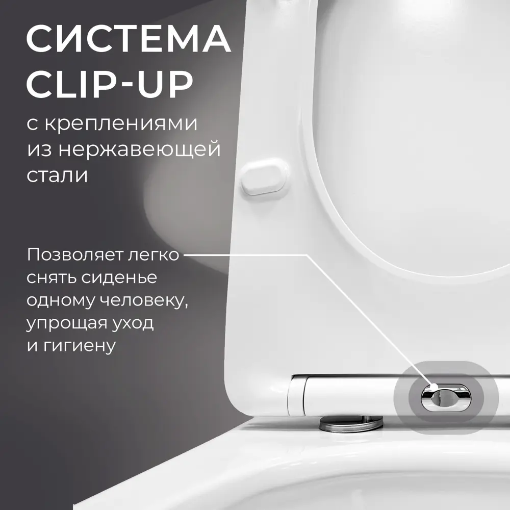 Фото 2 Чаша для унитаза Iberica Blanca Toledo Alto приставной безободковый, тонкое быстросьемное сиденье дюропласт с микролифтом цвет белый Фото 2 Чаша для унитаза Iberica Blanca Toledo Alto приставной безободковый, тонкое быстросьемное сиденье дюропласт с микролифтом цвет белый