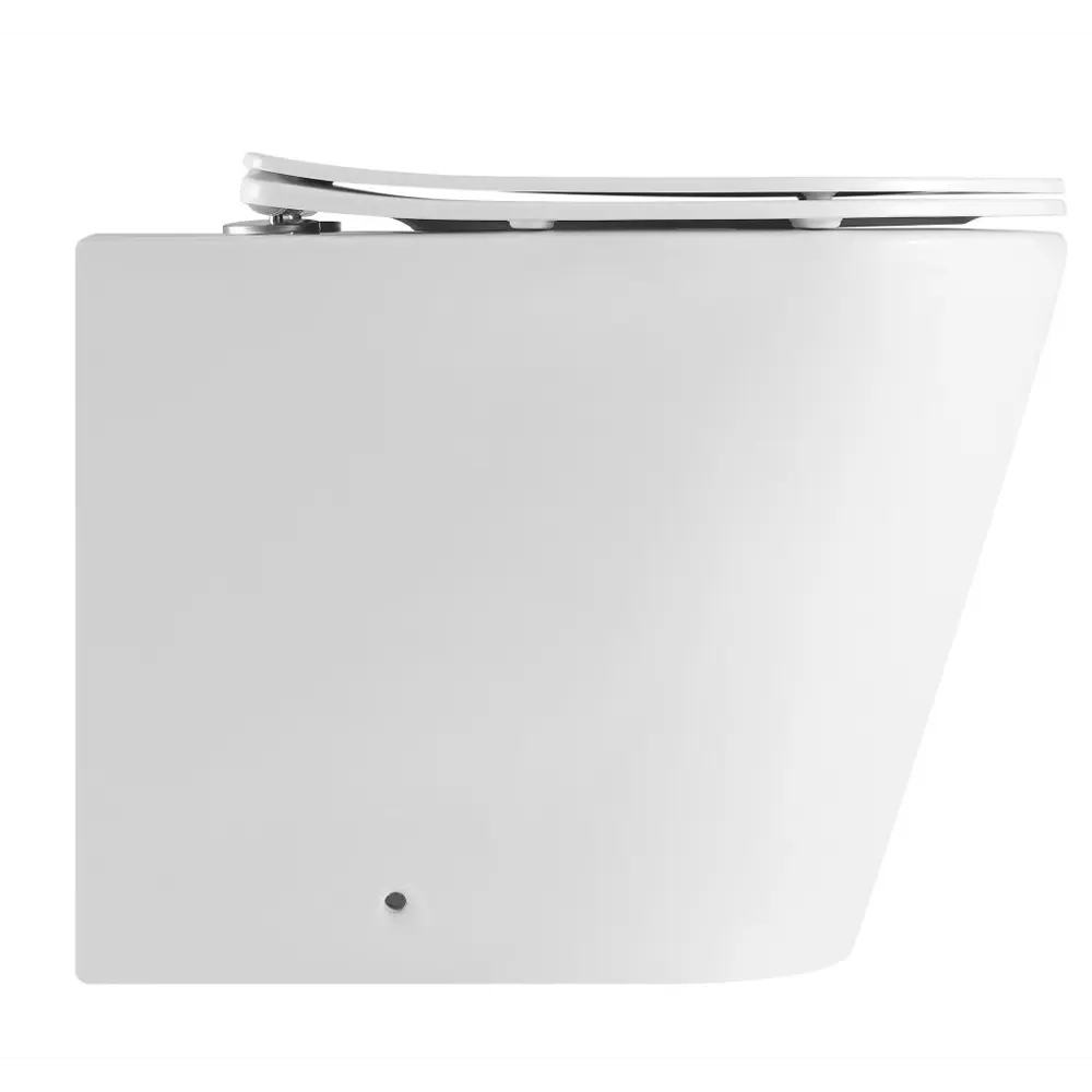 Фото 11 Чаша для унитаза Iberica Blanca Burgos Alto приставной безободковый премиум фарфор, тонкое сиденье микролифт дюропласт soft close/clip-up цвет белый Фото 11 Чаша для унитаза Iberica Blanca Burgos Alto приставной безободковый премиум фарфор, тонкое сиденье микролифт дюропласт soft close/clip-up цвет белый