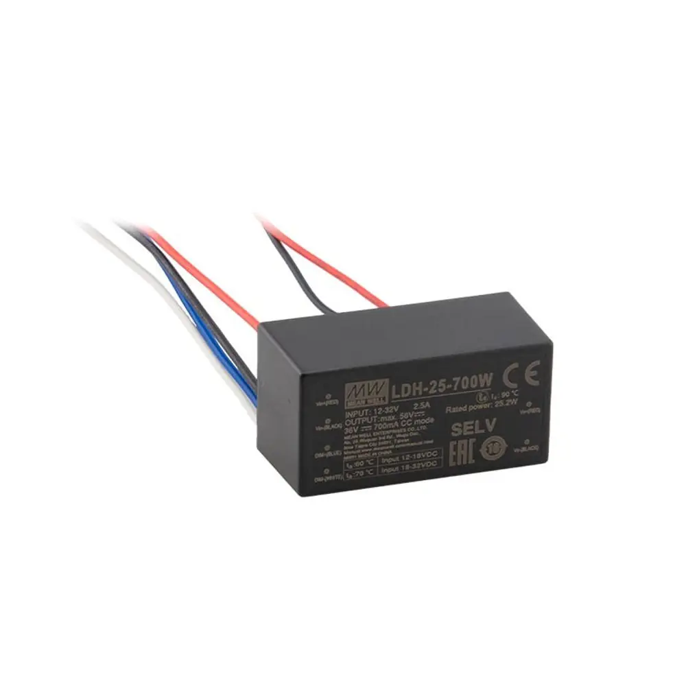Фото Блок питания Mean Well Ldh-25-700w для светодиодной ленты 12 9 24 32 В 25 Вт IP00 Фото Блок питания Mean Well Ldh-25-700w для светодиодной ленты 12 9 24 32 В 25 Вт IP00