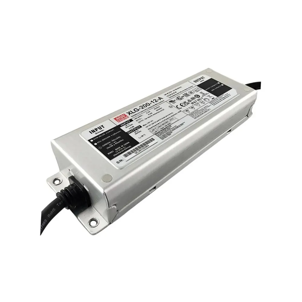 Фото Блок питания влагозащищенный Mean Well Xlg-200-12-a для светодиодной ленты 110-220 В 192 Вт IP67 Фото Блок питания влагозащищенный Mean Well Xlg-200-12-a для светодиодной ленты 110-220 В 192 Вт IP67