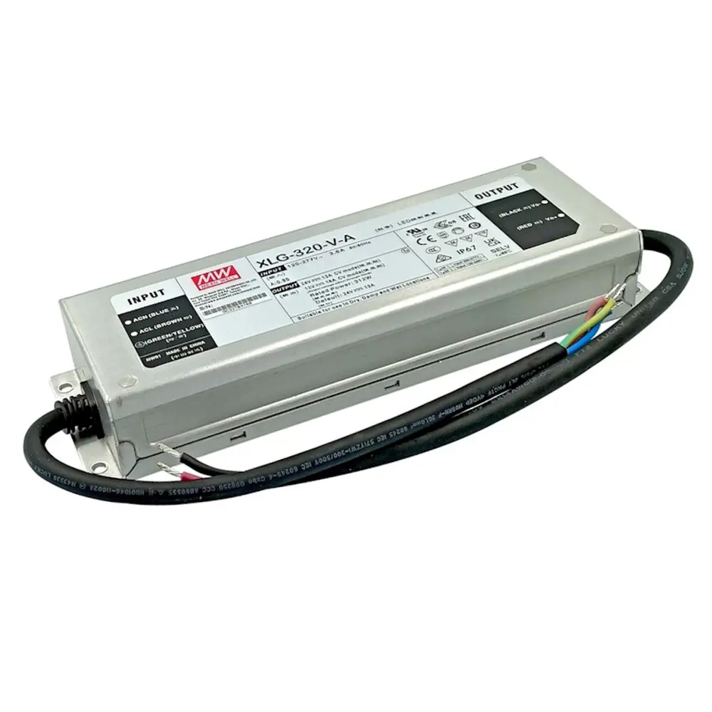 Фото Блок питания влагозащищенный Mean Well Xlg-320-v-a для светодиодной ленты 110-220 В 312 Вт IP67 Фото Блок питания влагозащищенный Mean Well Xlg-320-v-a для светодиодной ленты 110-220 В 312 Вт IP67