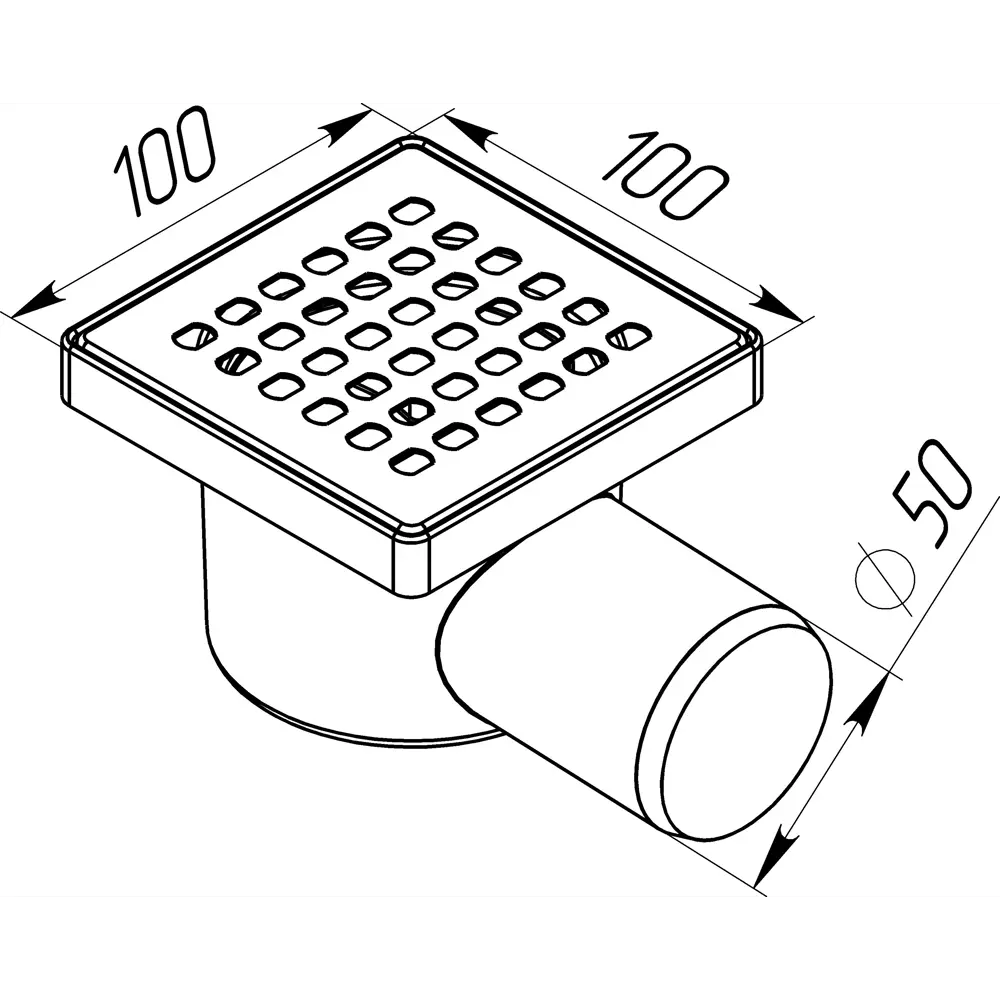 Фото 7 Душевой трап горизонтальный Aquant комбинированный затвор 100x100 мм ST2210-48-MR Фото 7 Душевой трап горизонтальный Aquant комбинированный затвор 100x100 мм ST2210-48-MR
