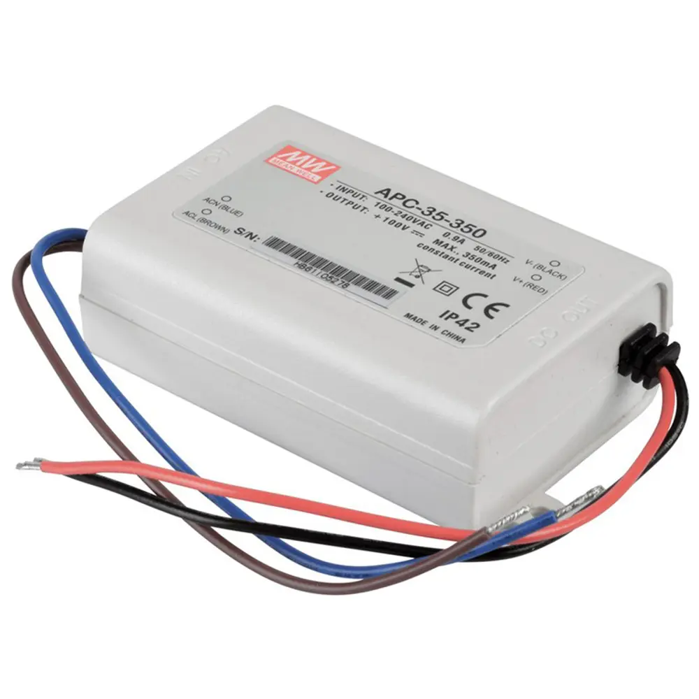 Фото Блок питания Mean Well Apc-35-350 для светодиодной ленты 110-220 В 35 Вт IP42 Фото Блок питания Mean Well Apc-35-350 для светодиодной ленты 110-220 В 35 Вт IP42