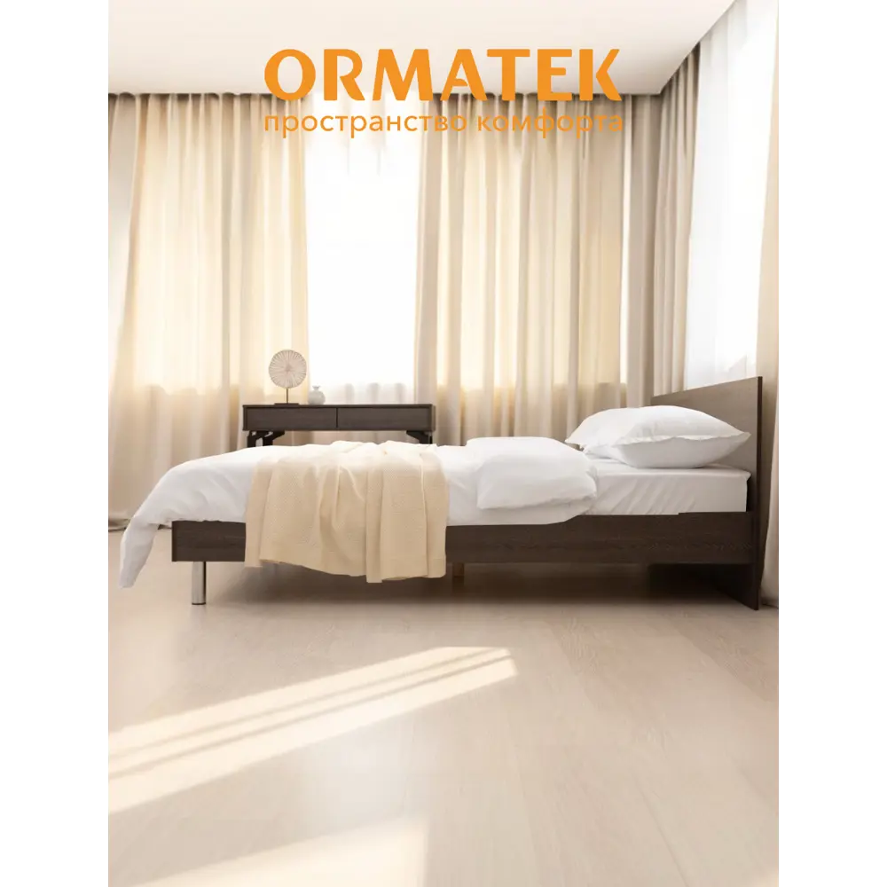 Фото 14 Кровать Орматек Linea 167 x 80 x 203 см лдсп цвет темно-коричневый Фото 14 Кровать Орматек Linea 167 x 80 x 203 см лдсп цвет темно-коричневый