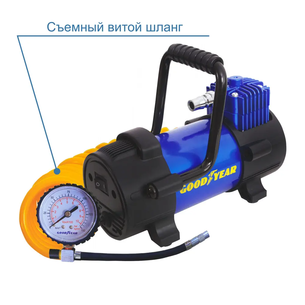 Фото 4 Компрессор автомобильный Goodyear GY000111, 40 л/мин Фото 4 Компрессор автомобильный Goodyear GY000111, 40 л/мин