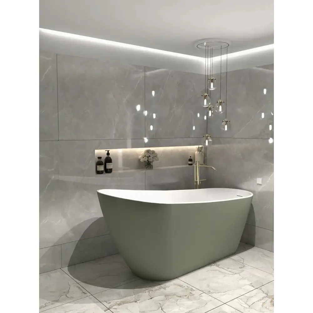 Фото 8 Ванна Watersense Rita отдельностоящая акриловая 170x74 зеленая матовая Фото 8 Ванна Watersense Rita отдельностоящая акриловая 170x74 зеленая матовая