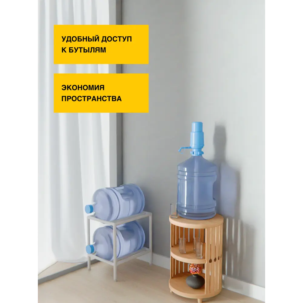 Фото 2 Подставка для бутылок Delta-loft 35x45x45 см Металл и пластик цвет белый Фото 2 Подставка для бутылок Delta-loft 35x45x45 см Металл и пластик цвет белый