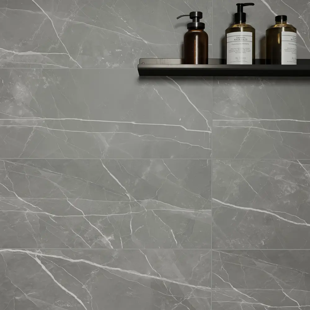 Фото Настенная плитка Gracia Ceramica Pulpus 25x60 см 1.2 м² глянцевая цвет серый Фото Настенная плитка Gracia Ceramica Pulpus 25x60 см 1.2 м² глянцевая цвет серый