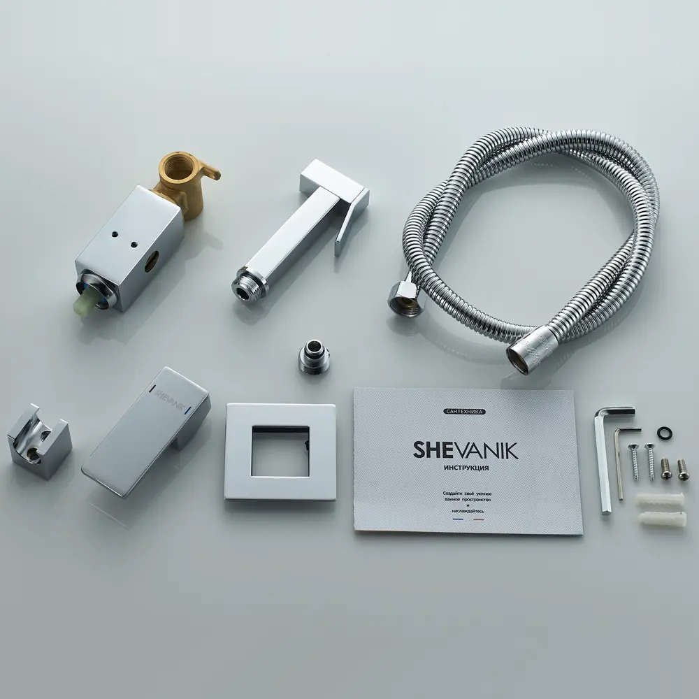 Фото 4 Смеситель для биде Shevanik S127 с гигиеническим душем цвет Хромированный Фото 4 Смеситель для биде Shevanik S127 с гигиеническим душем цвет Хромированный