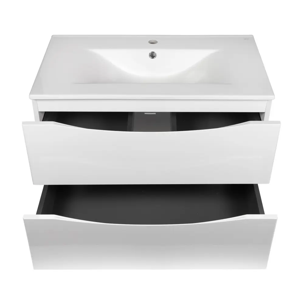 Фото 5 Тумба для ванной Bond Wave T01800-S05W подвесная 80см белая с белой раковиной S05-800 Фото 5 Тумба для ванной Bond Wave T01800-S05W подвесная 80см белая с белой раковиной S05-800