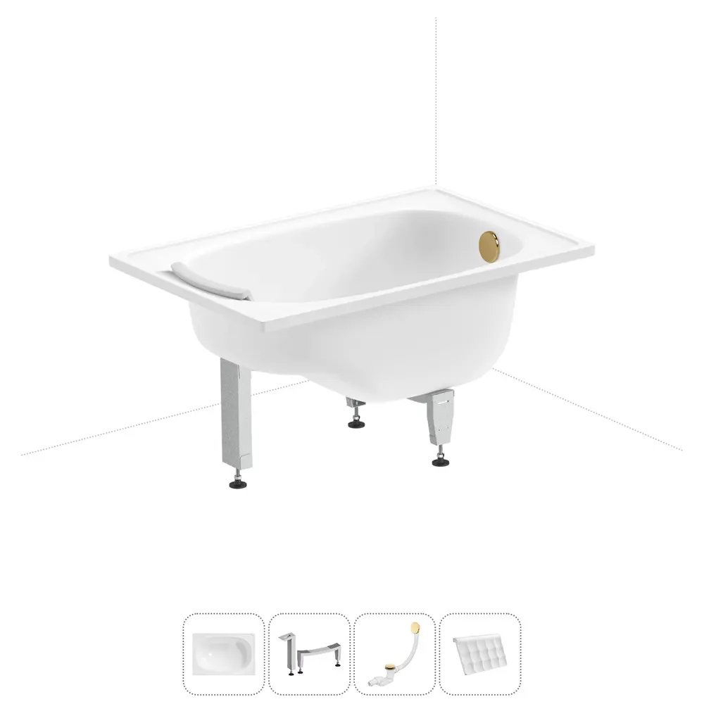 Фото Ванна Sanitana BLB Europa Mini 20220548R прямоугольная сталь 105x70 см с сиденьем, ножками, сливом-переливом и подголовником Фото Ванна Sanitana BLB Europa Mini 20220548R прямоугольная сталь 105x70 см с сиденьем, ножками, сливом-переливом и подголовником