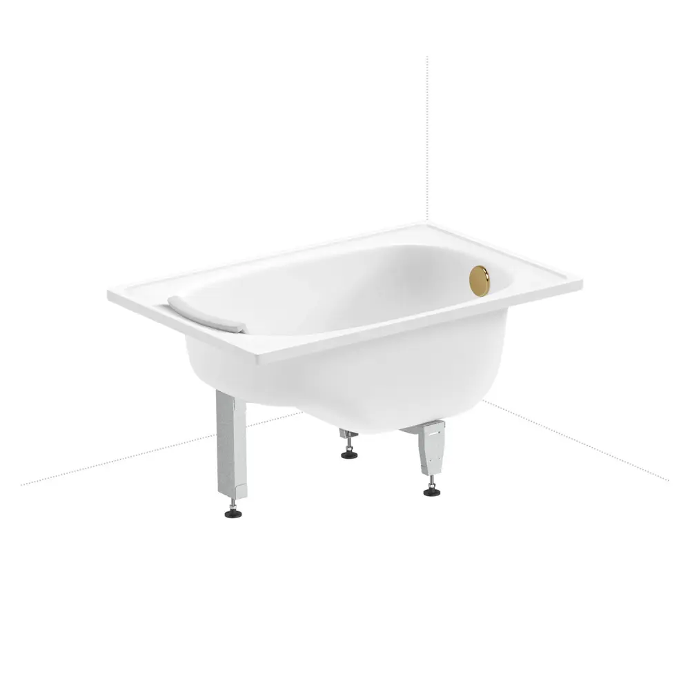 Фото 2 Ванна Sanitana BLB Europa Mini 20220552R прямоугольная сталь 105x70 см с напольным унитазом Фото 2 Ванна Sanitana BLB Europa Mini 20220552R прямоугольная сталь 105x70 см с напольным унитазом