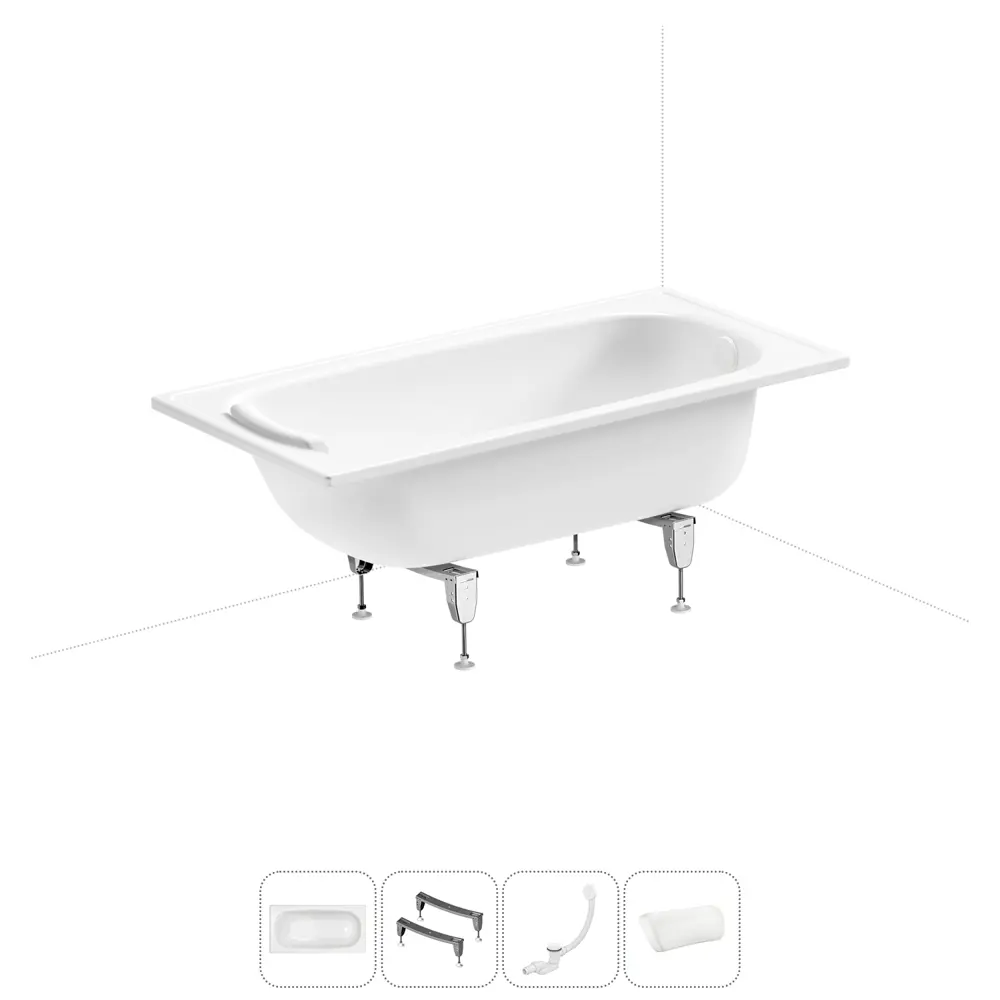 Фото Ванна Sanitana BLB Europa 20220610R прямоугольная сталь 140x70 см с ножками, сливом-переливом и подголовником Фото Ванна Sanitana BLB Europa 20220610R прямоугольная сталь 140x70 см с ножками, сливом-переливом и подголовником