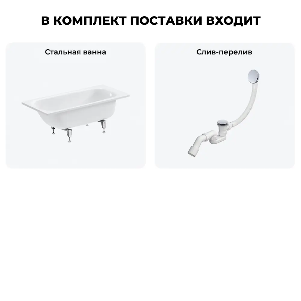 Фото 8 Ванна Sanitana BLB Universal 20220685R прямоугольная сталь 150x70 см с шумоизоляцией, ножками и сливом-переливом Фото 8 Ванна Sanitana BLB Universal 20220685R прямоугольная сталь 150x70 см с шумоизоляцией, ножками и сливом-переливом