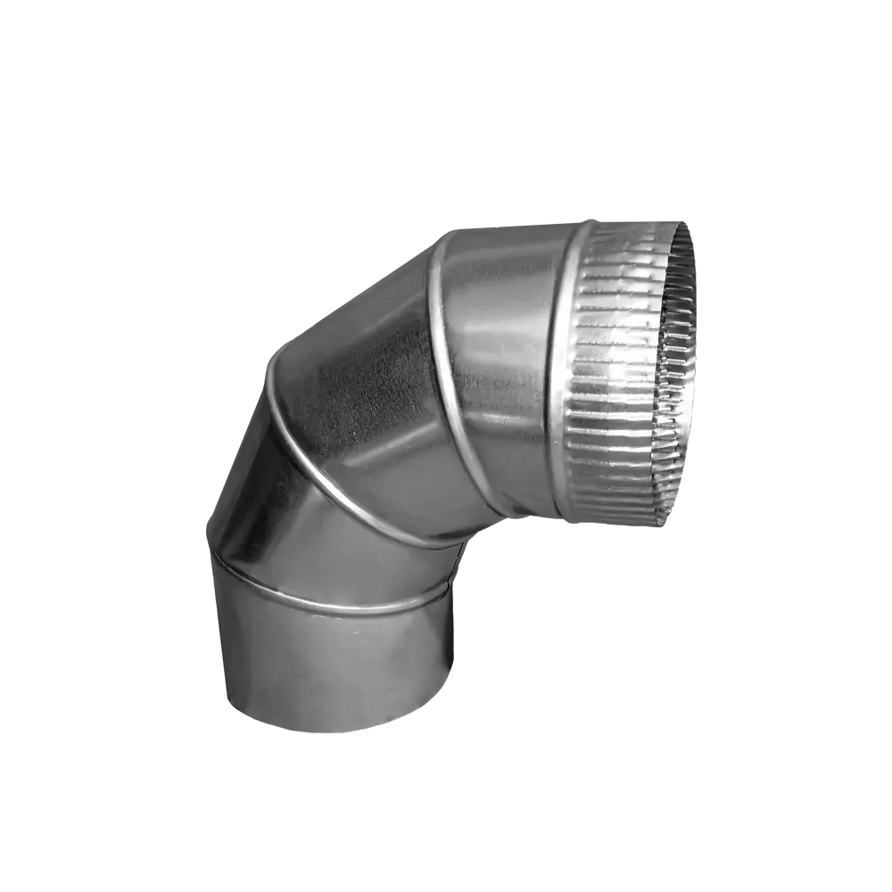 Фото Отвод для круглых воздуховодов Шамрай D115 мм 90 градусов оцинкованная сталь Фото Отвод для круглых воздуховодов Шамрай D115 мм 90 градусов оцинкованная сталь