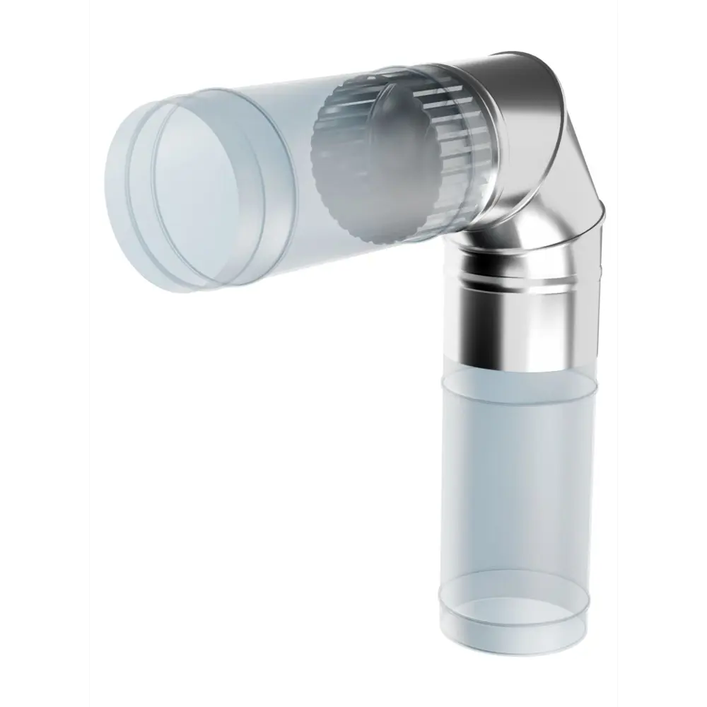 Фото 2 Отвод для круглых воздуховодов Шамрай D115 мм 90 градусов оцинкованная сталь Фото 2 Отвод для круглых воздуховодов Шамрай D115 мм 90 градусов оцинкованная сталь