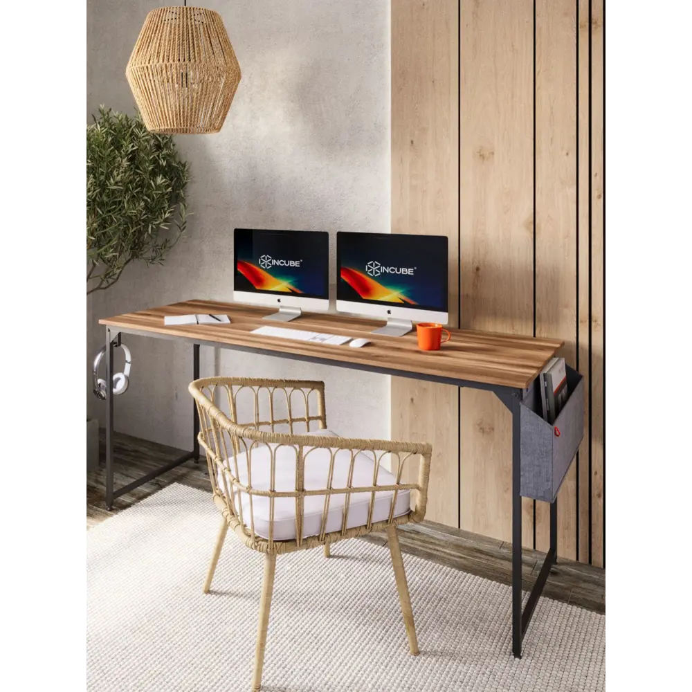 Фото 3 Стол письменный Incube D002.160.AMK 160x75x60 см ДСП цвет янтарный дуб Фото 3 Стол письменный Incube D002.160.AMK 160x75x60 см ДСП цвет янтарный дуб