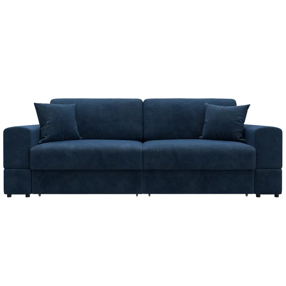 Фото 2 Диван раскладной Лига диванов Лига-055 НПБ 246x108x92 см велюр цвет brut 11 синий