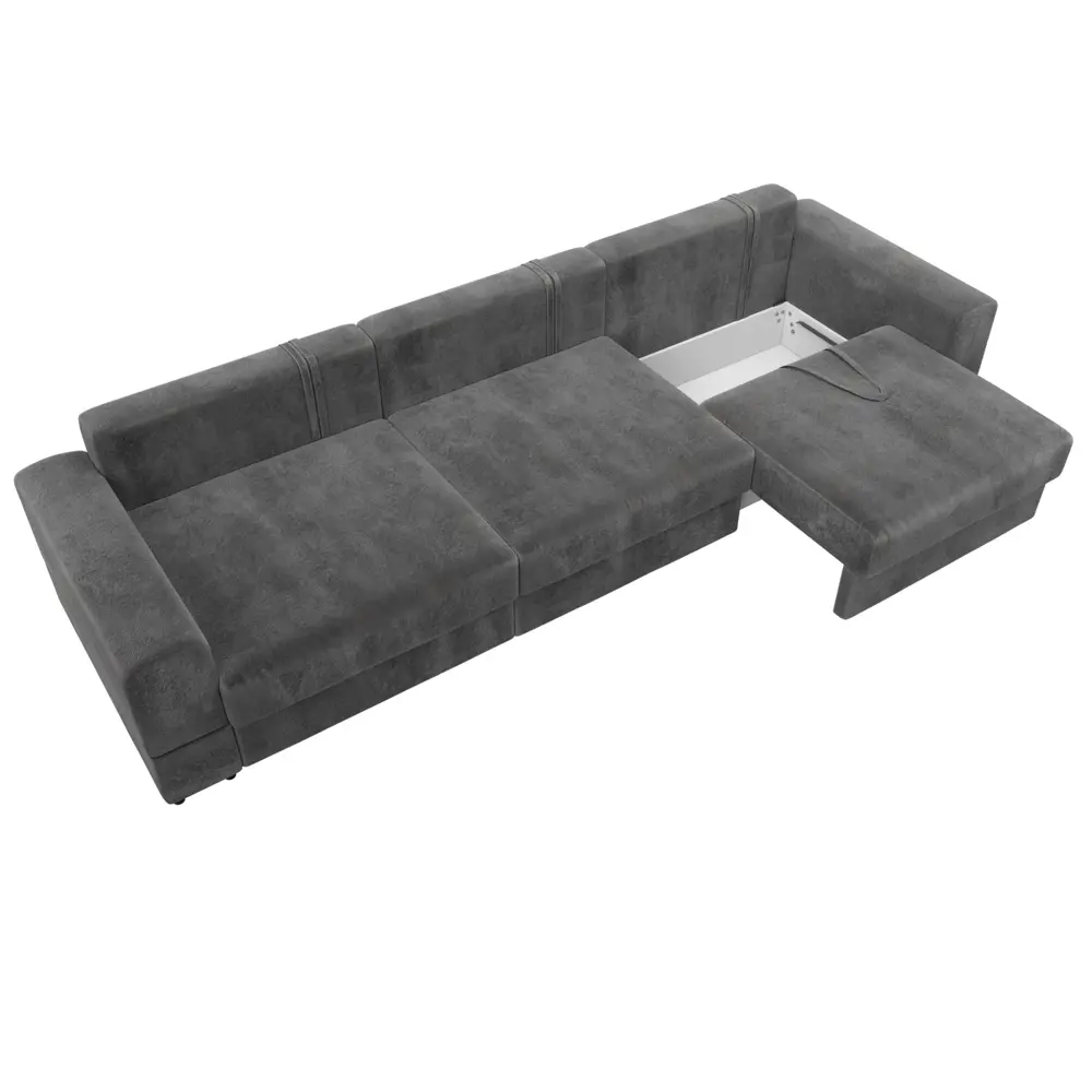 Фото 7 Диван раскладной Лига диванов Лига-055 НПБ Лонг 345x108x92 см велюр цвет tower 10 серый Фото 7 Диван раскладной Лига диванов Лига-055 НПБ Лонг 345x108x92 см велюр цвет tower 10 серый