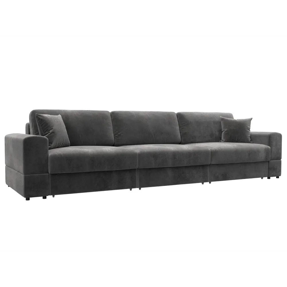 Фото Диван раскладной Лига диванов Лига-055 НПБ Лонг 345x108x92 см велюр цвет tower 10 серый Фото Диван раскладной Лига диванов Лига-055 НПБ Лонг 345x108x92 см велюр цвет tower 10 серый