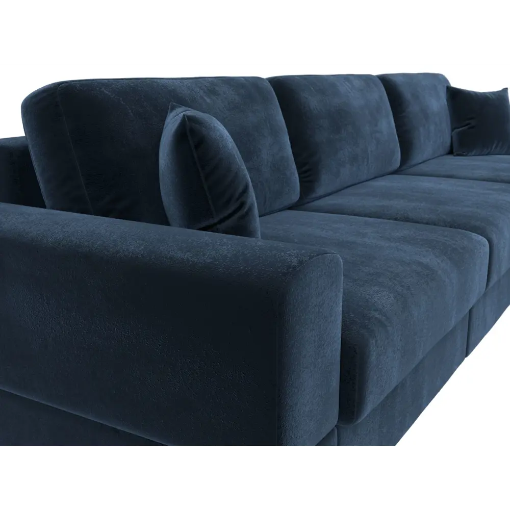 Фото 4 Диван раскладной Лига диванов Лига-055 НПБ Лонг 345x108x92 см велюр цвет tower 13 синий