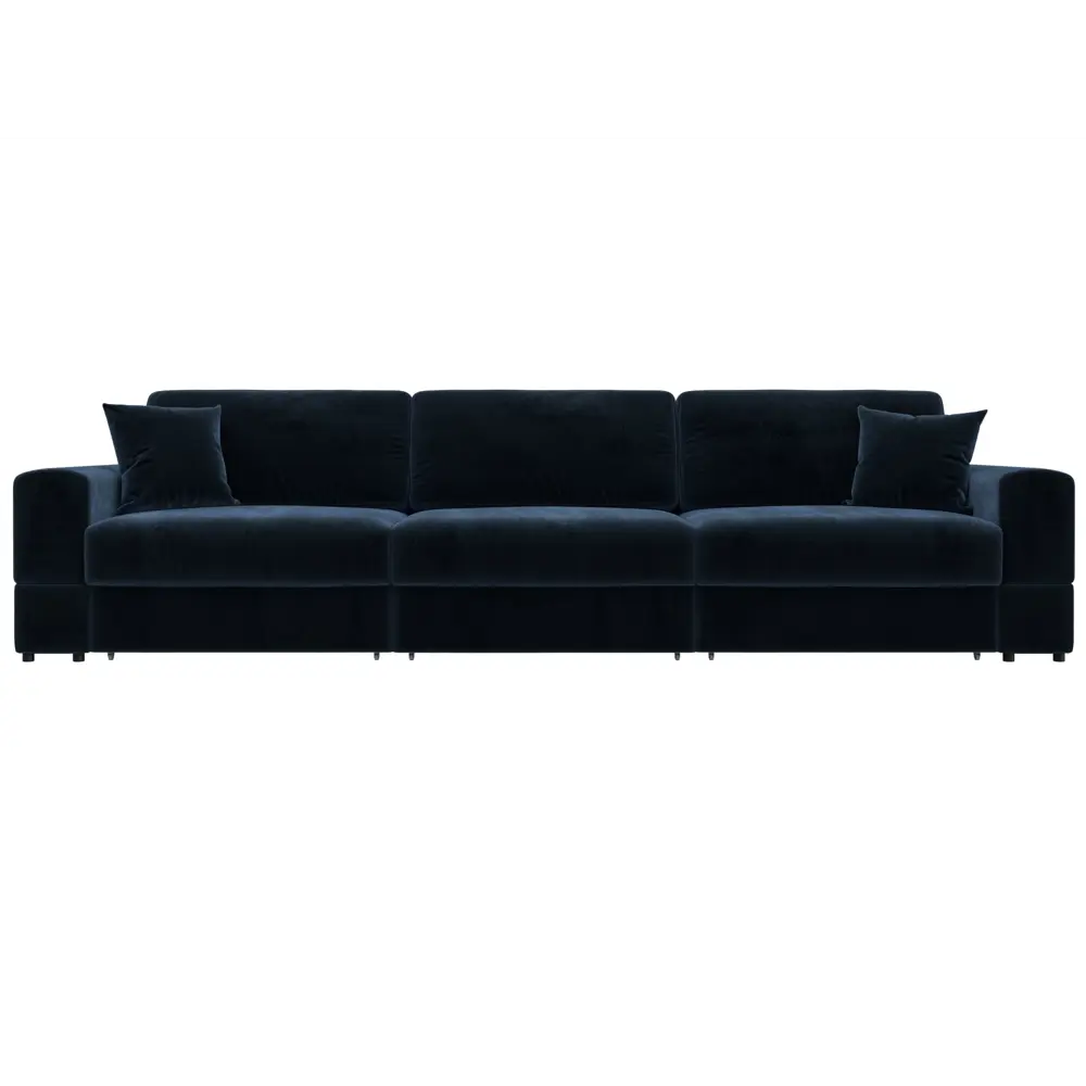 Фото 2 Диван раскладной Лига диванов Лига-055 НПБ Лонг 345x108x92 см велюр цвет tower 13 синий