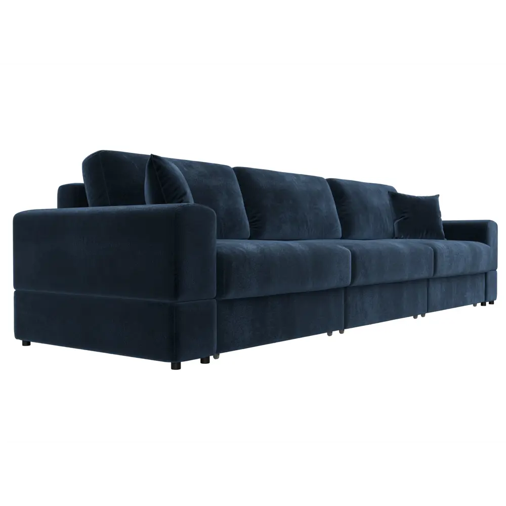 Фото 3 Диван раскладной Лига диванов Лига-055 НПБ Лонг 345x108x92 см велюр цвет tower 13 синий