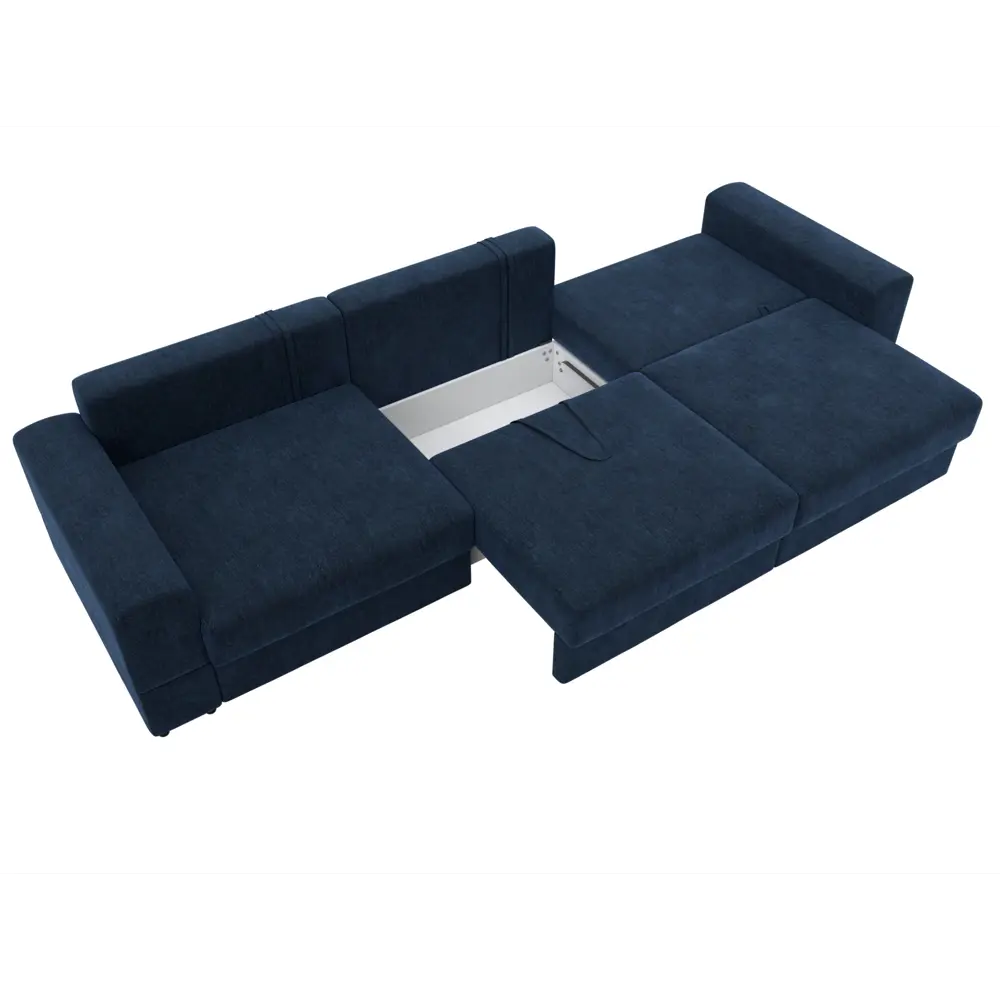 Фото 8 Диван раскладной Лига диванов Лига-055 НПБ Лонг 345x108x92 см шенилл цвет rimini 10 синий