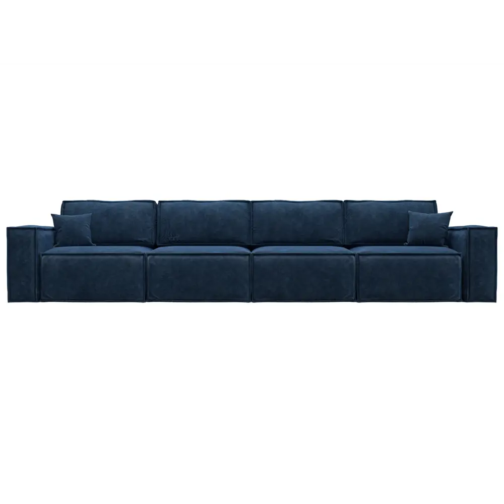 Фото 2 Диван раскладной Лига диванов Лига-081 НПБ МегаЛонг 460x95x117 см велюр цвет brut 11 синий