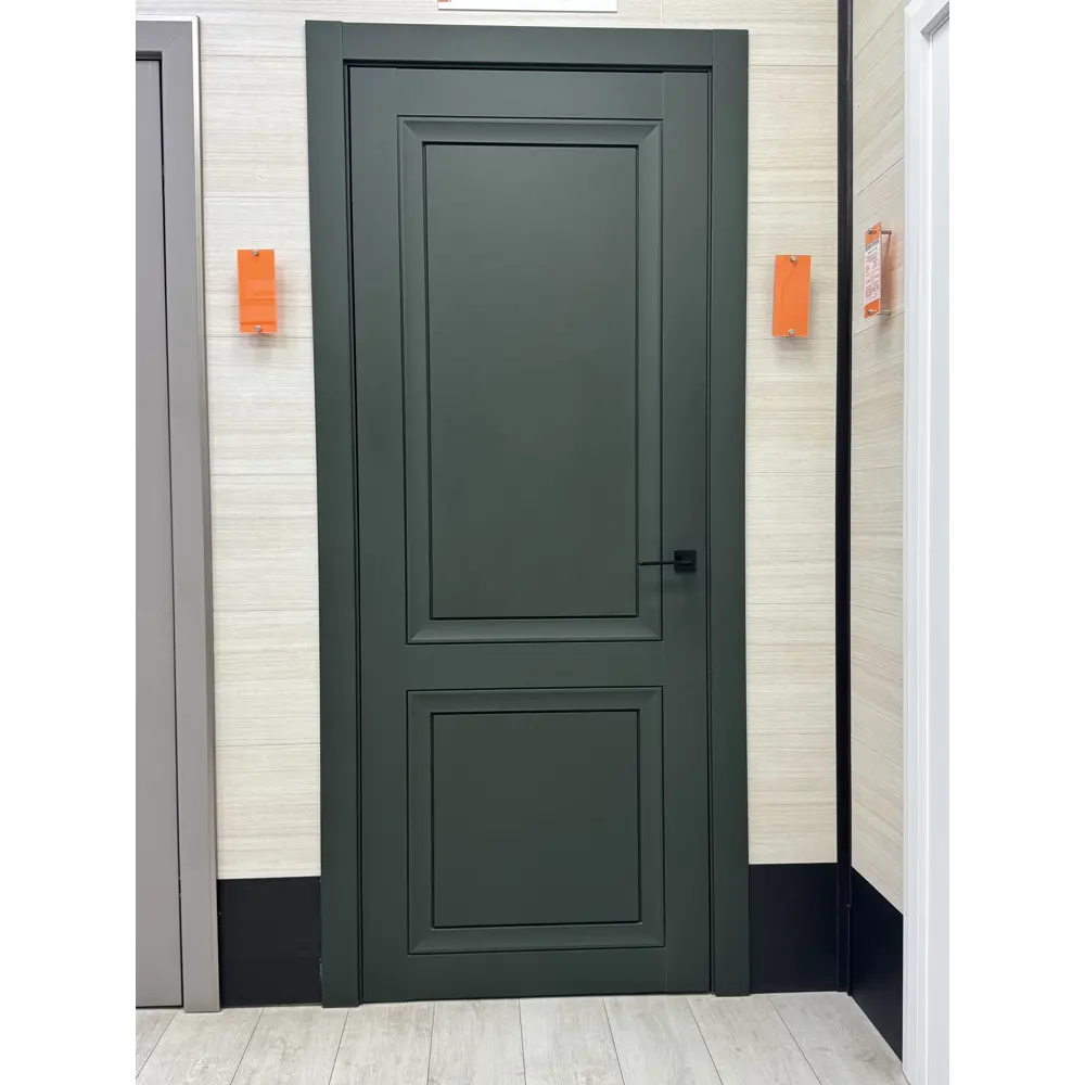 Фото 4 Комплект межкомнатной двери Uberture Деканто 1 глухая 200x80см ПВХ цвет barhat green с коробом и наличниками Фото 4 Комплект межкомнатной двери Uberture Деканто 1 глухая 200x80см ПВХ цвет barhat green с коробом и наличниками