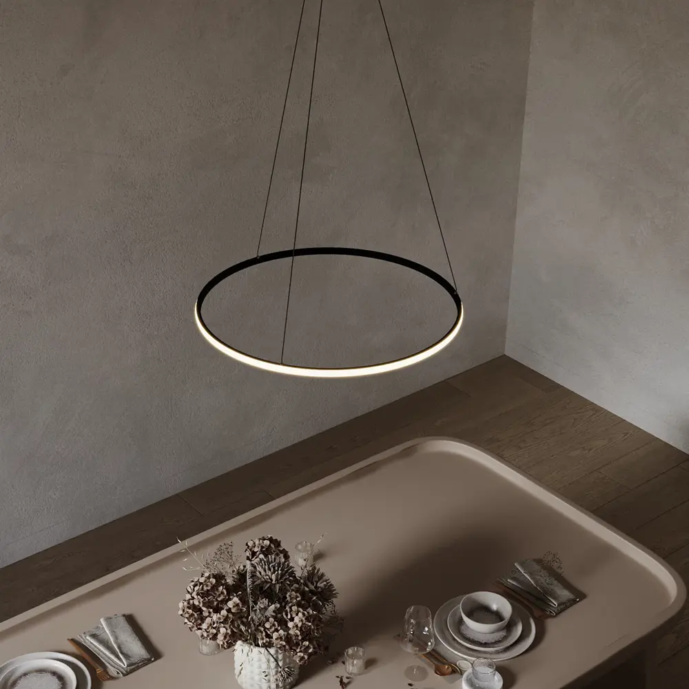 Фото 5 Люстра подвесная светодиодная Newlamp Morsetti 206103 12 м² нейтральный белый свет цвет черный Фото 5 Люстра подвесная светодиодная Newlamp Morsetti 206103 12 м² нейтральный белый свет цвет черный