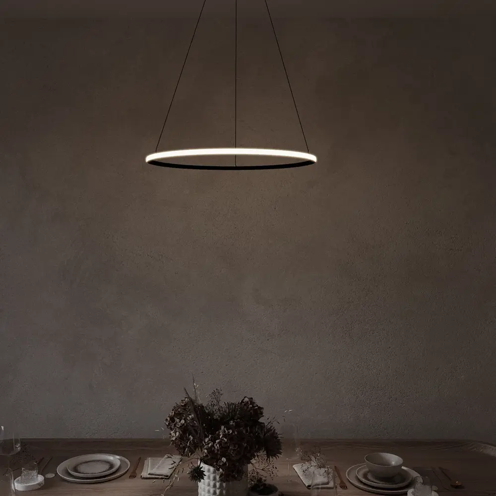 Фото 6 Люстра подвесная светодиодная Newlamp Morsetti 206103 12 м² нейтральный белый свет цвет черный Фото 6 Люстра подвесная светодиодная Newlamp Morsetti 206103 12 м² нейтральный белый свет цвет черный