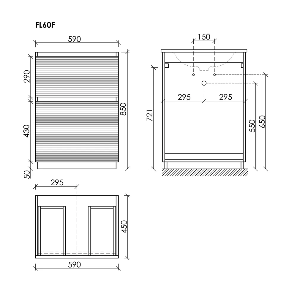 Фото 6 Тумба под раковину напольная Sancos FL60FGS 59см цвет grey soft Фото 6 Тумба под раковину напольная Sancos FL60FGS 59см цвет grey soft