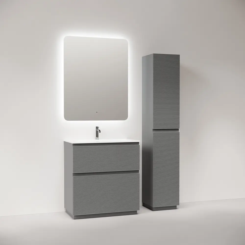 Фото 4 Тумба под раковину напольная Sancos FL80FES 79см цвет ergraut soft Фото 4 Тумба под раковину напольная Sancos FL80FES 79см цвет ergraut soft