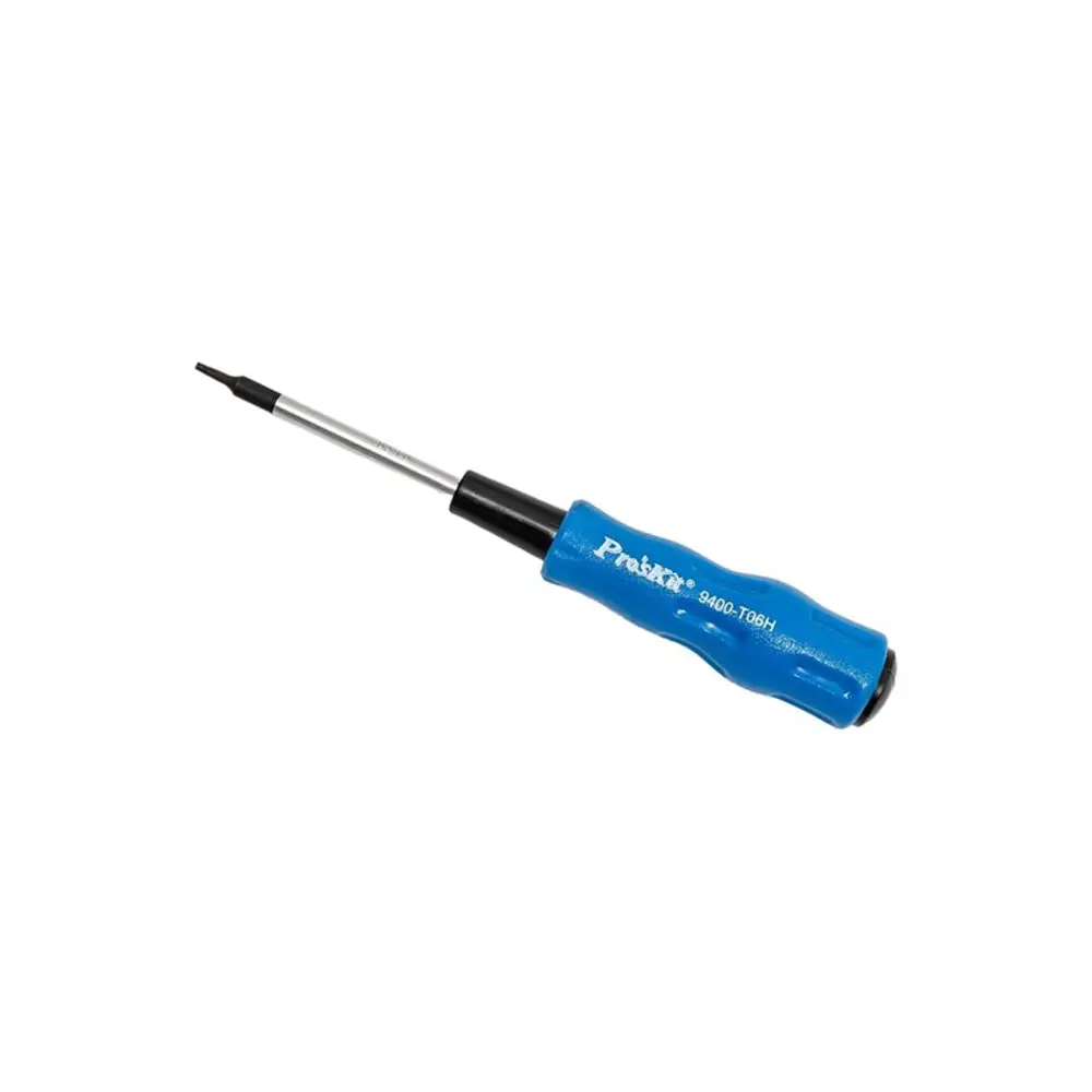 Фото Отвертка Torx прецизионная Proskit 89400-T06H TT6x50 мм с антивандальной защитой Фото Отвертка Torx прецизионная Proskit 89400-T06H TT6x50 мм с антивандальной защитой