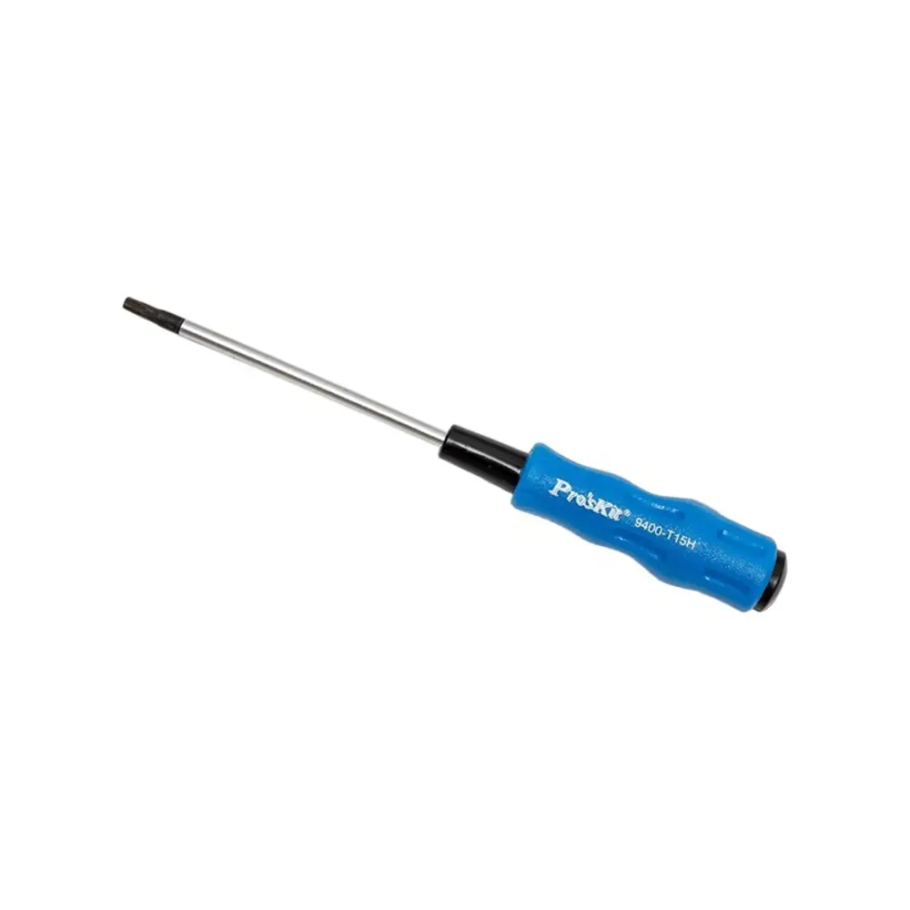 Фото 2 Отвертка Torx прецизионная Proskit 89400-T15H TT15x80 мм с антивандальной защитой Фото 2 Отвертка Torx прецизионная Proskit 89400-T15H TT15x80 мм с антивандальной защитой