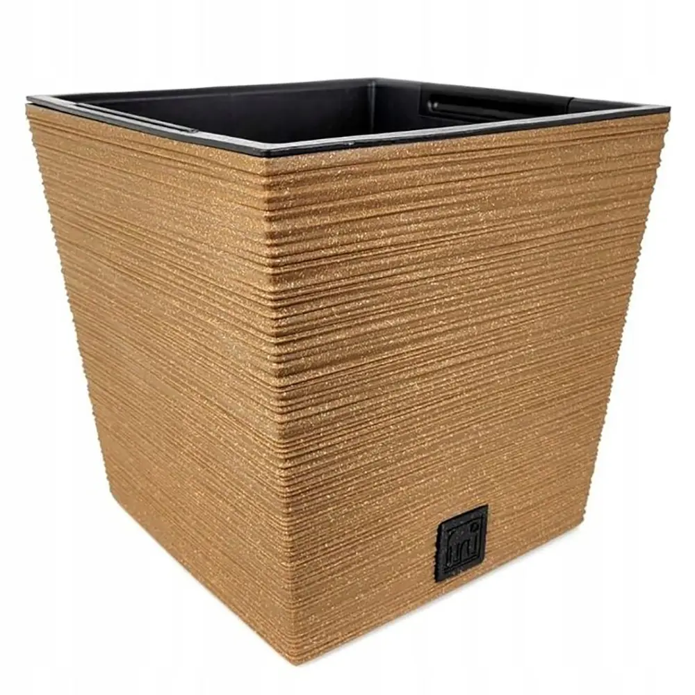 Фото 2 Кашпо Furu case low Prosperplast d 29 см 29.5 см 19 л полипропилен жёлтый/золотой без автополива Фото 2 Кашпо Furu case low Prosperplast d 29 см 29.5 см 19 л полипропилен жёлтый/золотой без автополива