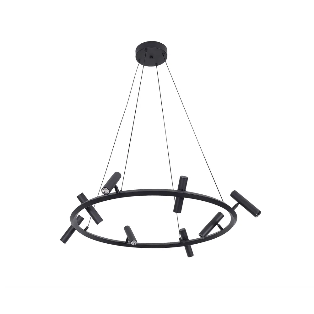 Фото Светильник подвесной светодиодная Kink light Верония 07613-8a,19-kinklight 10 м² нейтральный белый свет цвет черный Фото Светильник подвесной светодиодная Kink light Верония 07613-8a,19-kinklight 10 м² нейтральный белый свет цвет черный