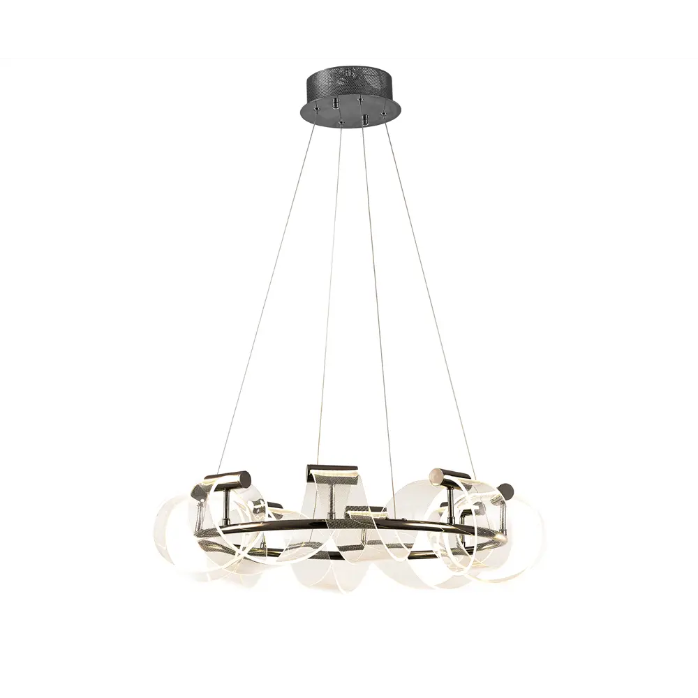 Фото Светильник подвесной светодиодная Kink light Ранни 08037-70.29-kinklight 35 м² нейтральный белый свет цвет черный Фото Светильник подвесной светодиодная Kink light Ранни 08037-70.29-kinklight 35 м² нейтральный белый свет цвет черный