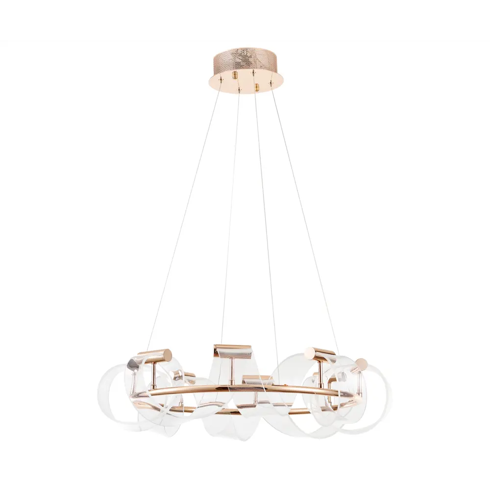 Фото Светильник подвесной светодиодная Kink light Ранни 08037-70.37-kinklight 35 м² нейтральный белый свет цвет золотистый Фото Светильник подвесной светодиодная Kink light Ранни 08037-70.37-kinklight 35 м² нейтральный белый свет цвет золотистый