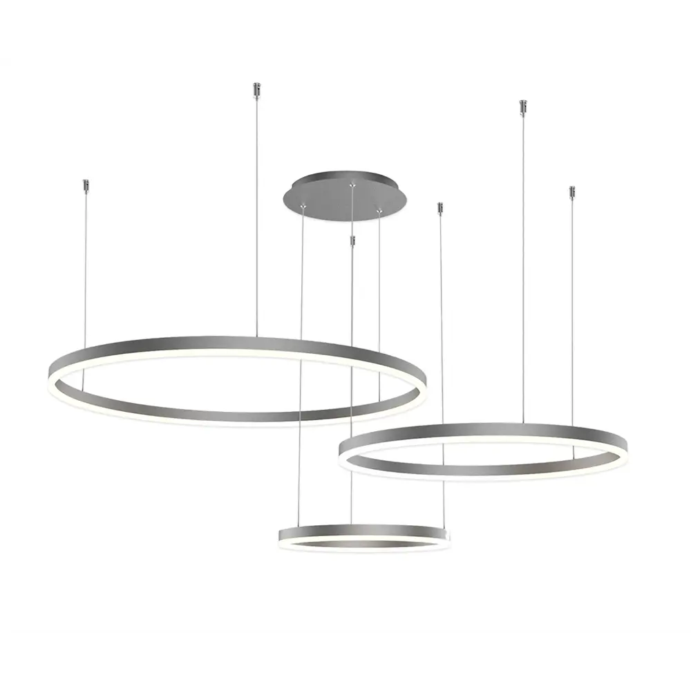 Фото Светильник подвесной светодиодная Kink light Тор 08223.12pa4000k-kinklight 50 м² нейтральный белый свет цвет серый Фото Светильник подвесной светодиодная Kink light Тор 08223.12pa4000k-kinklight 50 м² нейтральный белый свет цвет серый