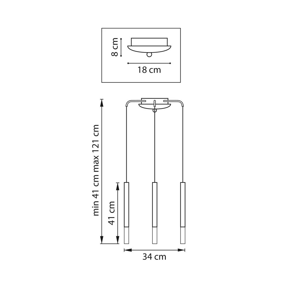 Фото 2 Светильник подвесной светодиодная Lightstar Tubo L3t747133-lightstar 5 м² нейтральный белый свет цвет золото Фото 2 Светильник подвесной светодиодная Lightstar Tubo L3t747133-lightstar 5 м² нейтральный белый свет цвет золото