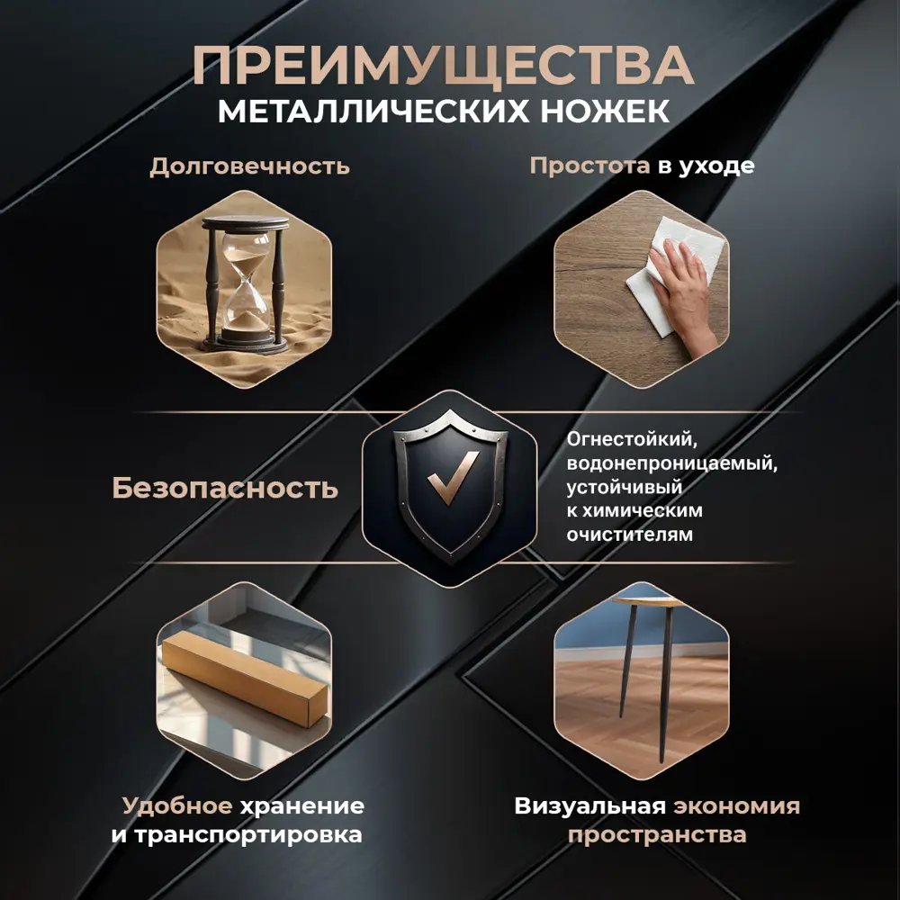 Фото 3 Обеденный стол прямоугольный Tetchair Pluto 120x80 см ЛДСП цвет черный/дуб вотан Фото 3 Обеденный стол прямоугольный Tetchair Pluto 120x80 см ЛДСП цвет черный/дуб вотан