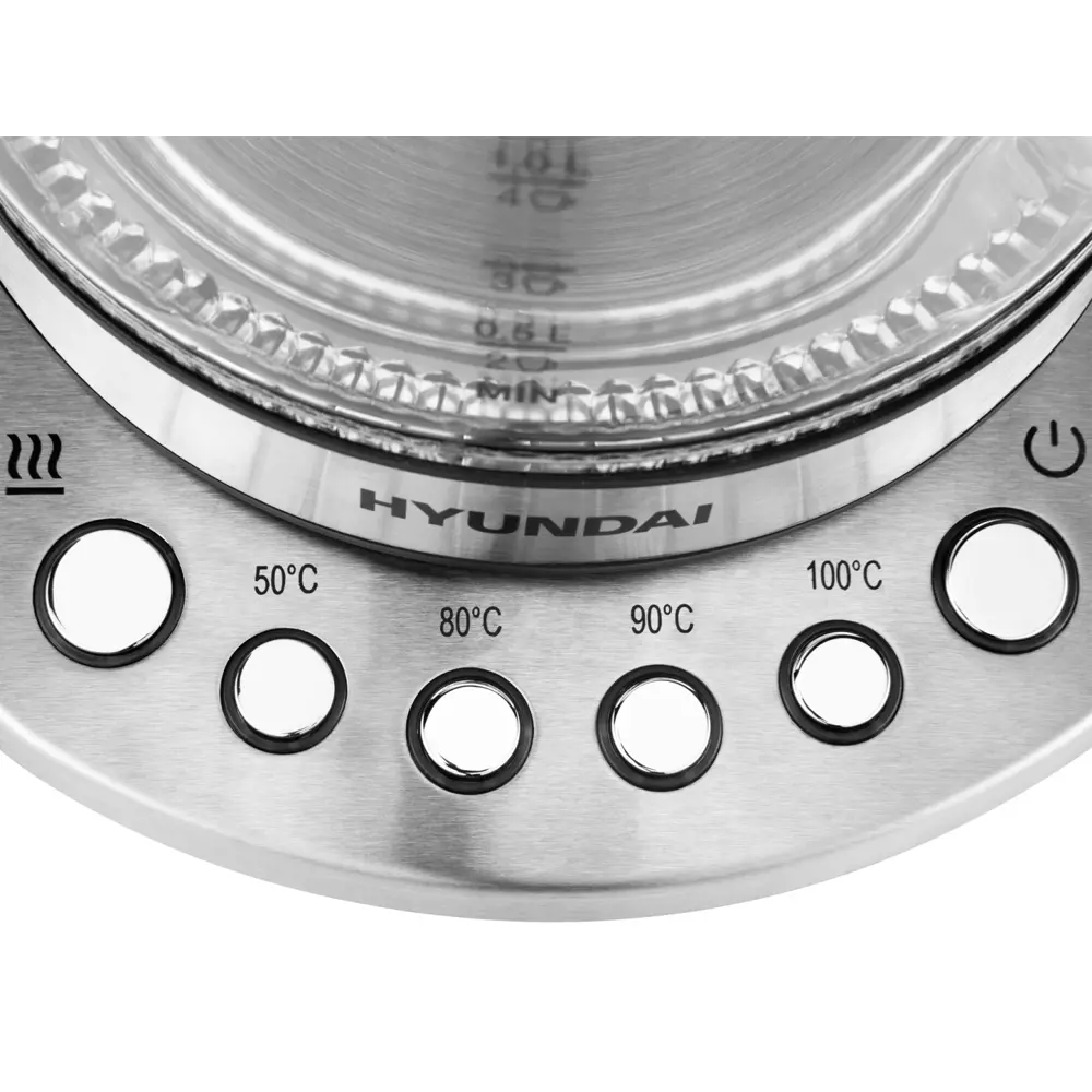 Фото 15 Электрический чайник 1.7 л Hyundai HYK-G3026 стекло цвет серебристый